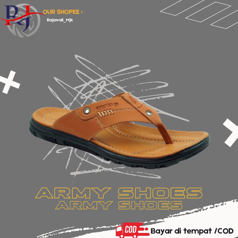 Sandal Pria Kulit Hipzo CT-21 Sandal Casual Pria Sandal Santai Kasual japit Jepit Kekinian