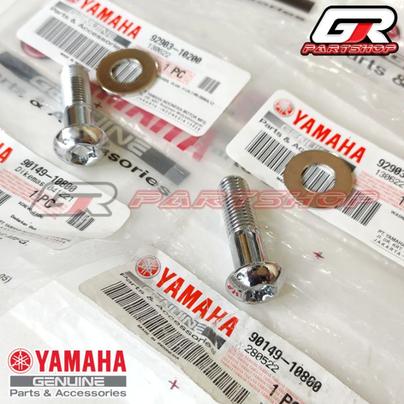 baut bintang + ring set kaliper depan f1zr rx king scorpio nouvo jupiter z vega r old ori ygp original yamaha fizr fiz f1z r rxking baut ring caliper kepala pala babi palababi