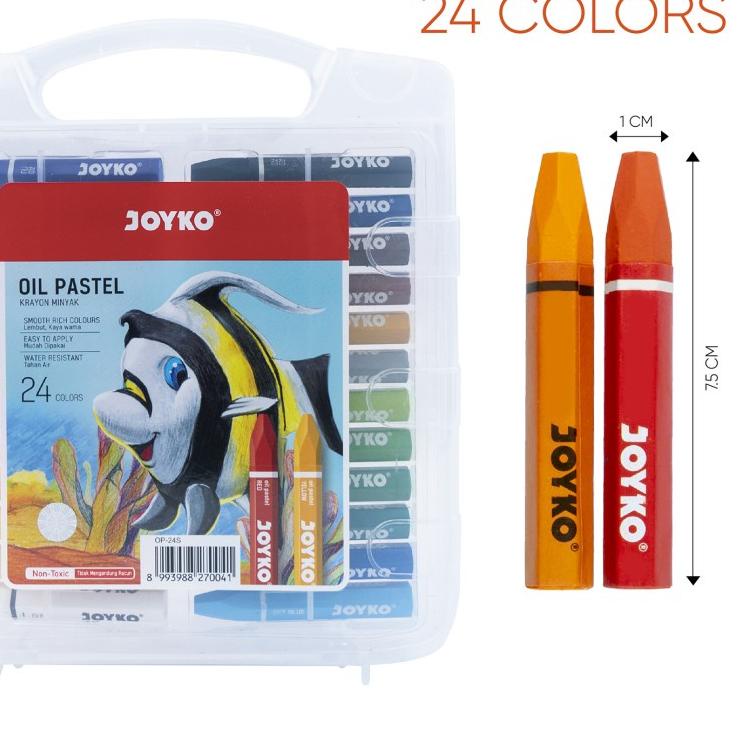 

Termurah✅-Krayon / Crayon Joyko 24 Oil Pastels TI-P-24S