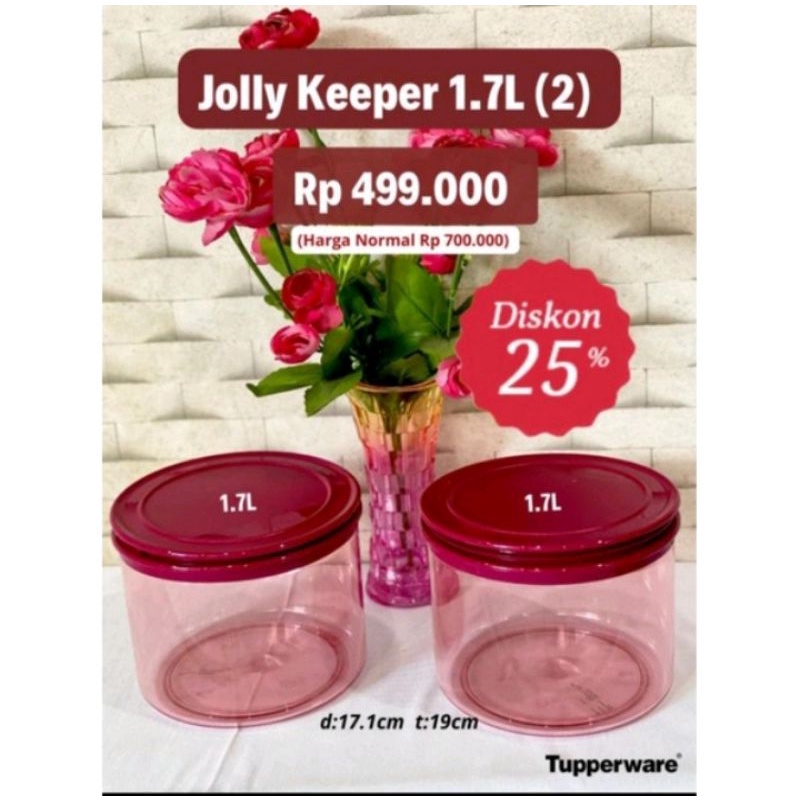 Jolly Keeper (2pc)/Jolly Keeper 1.7L/Jolly Keeper Tupperware/Toples Tupperware
