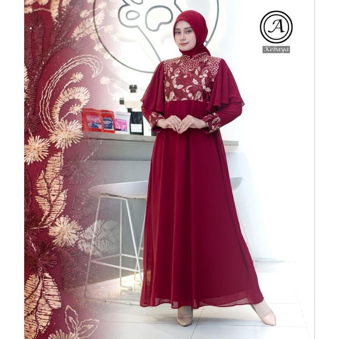 Gamis Kaila Tile Two Tone Kombinasi Seruty Baby Doll| Gamis Kondangan| Gamis Tile Two Tone| Gamis Pesta| Gamis Lebaran| Gamis Lamaran| Gamis wisuda| Gamis| Gamis Cantik| Gamis Kebaya