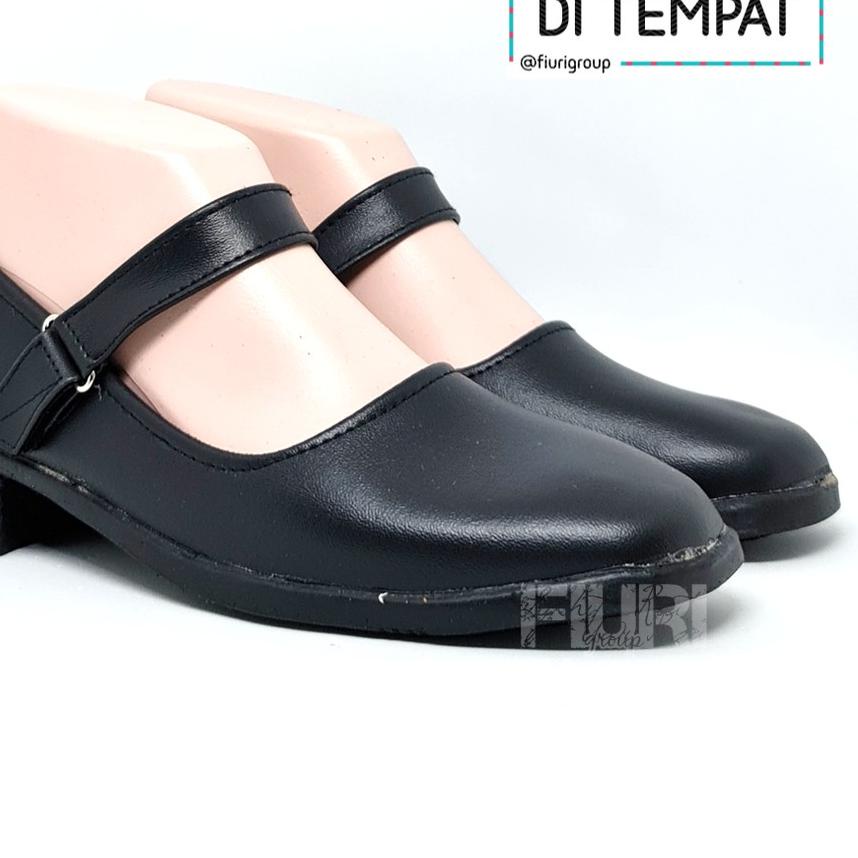 Discount✔️⭐-FIURI - Sepatu Pantofel Wanita Tali Hitam - Sepatu Pantofel Sekolah Wanita