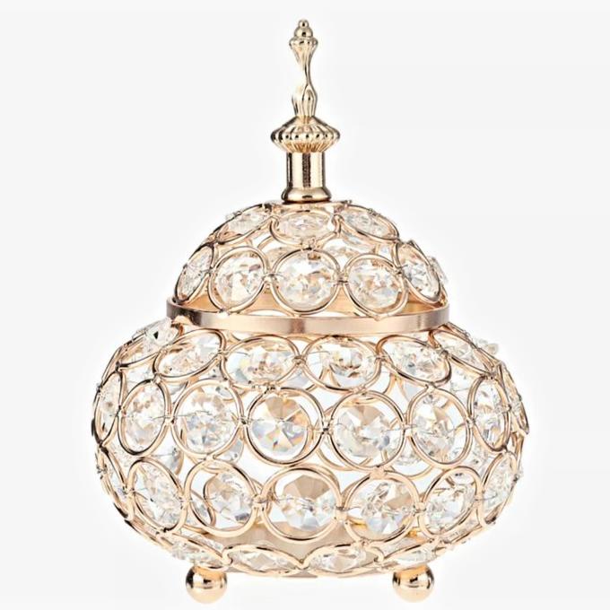 Toples Mahkota Kristal Glamour Gaya Retro Pajangan Dekorasi