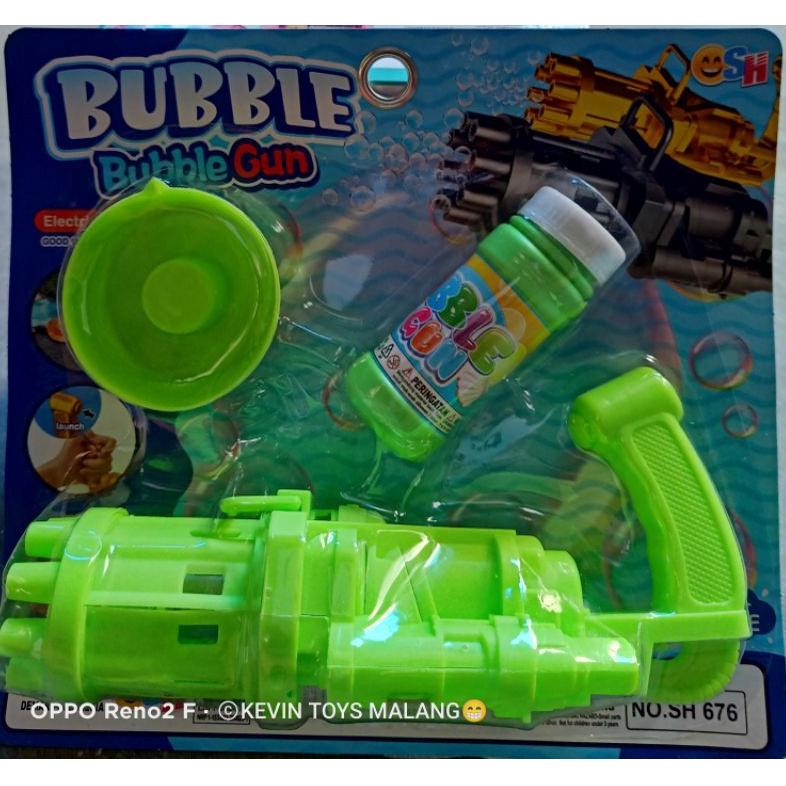 Terlaris SH 676 Mainan pistol Bubble Elektrik Bentuk machine / Gelembung Bubble tembak anak balon bu