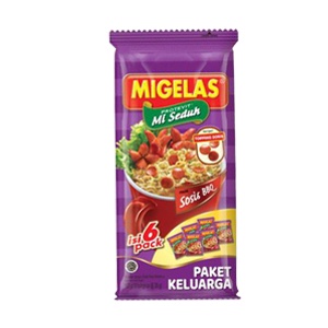 

MIGELAS MIE INSTANT PAKET KELUARGA SOSIS BARBEQUE PCK 6x28g
