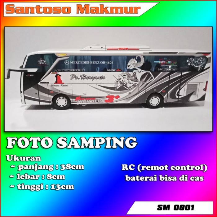 DISKON SPESIAL READYSTOK MINIATUR BUS RC REMOT CONTROL CAS PO HARYANTO PARADISE TERBARU