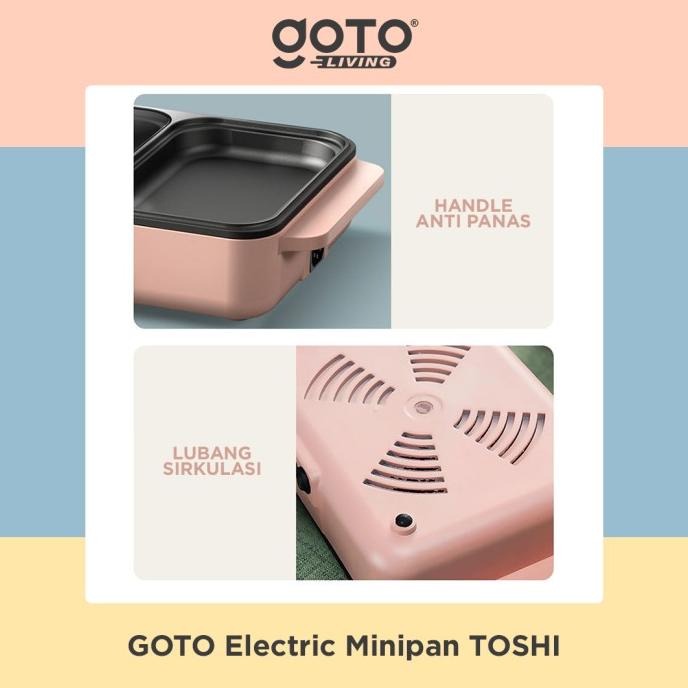 Goto Toshi Minipan Electric Hotpot Alat Panggangan Grill Pan BBQ 2in1