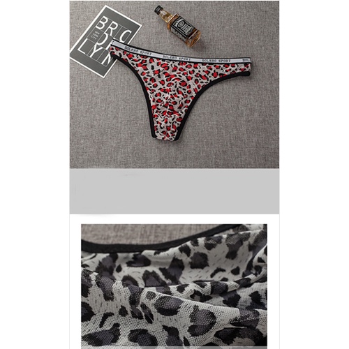 G STRING PRIA SEXY LOW WAIST MESH CELANA DALAM LEOPARD THONG Y055 BEST QUALITY 