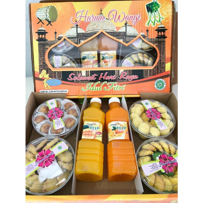 

TERBARU Hampers parcel hadiah lebaran kue kering sirup murah isi 6 DELP