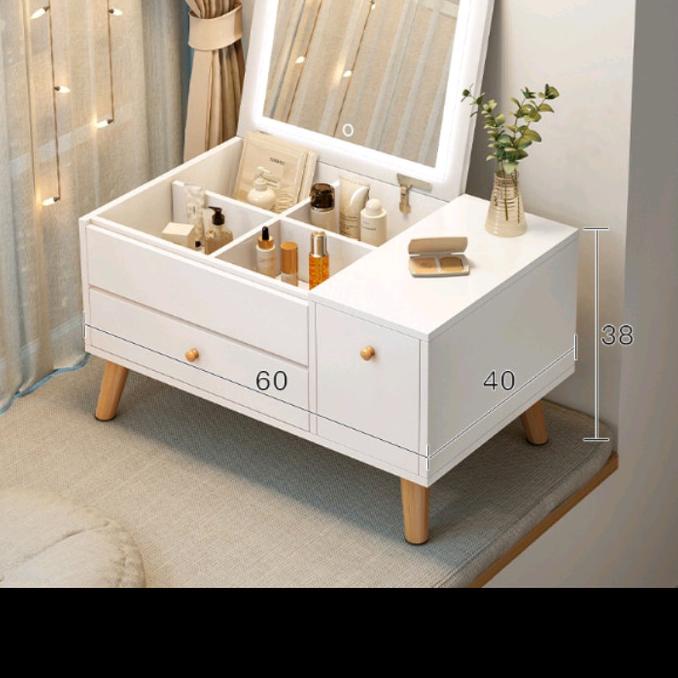 Meja Rias Cermin / Meja Rias Lampu Minimalis / Meja Rias LED