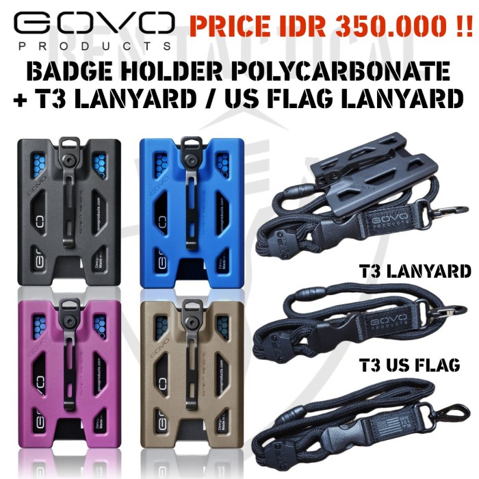 

Terlaris Govo Badge Holder Polycarbonate + Landyard