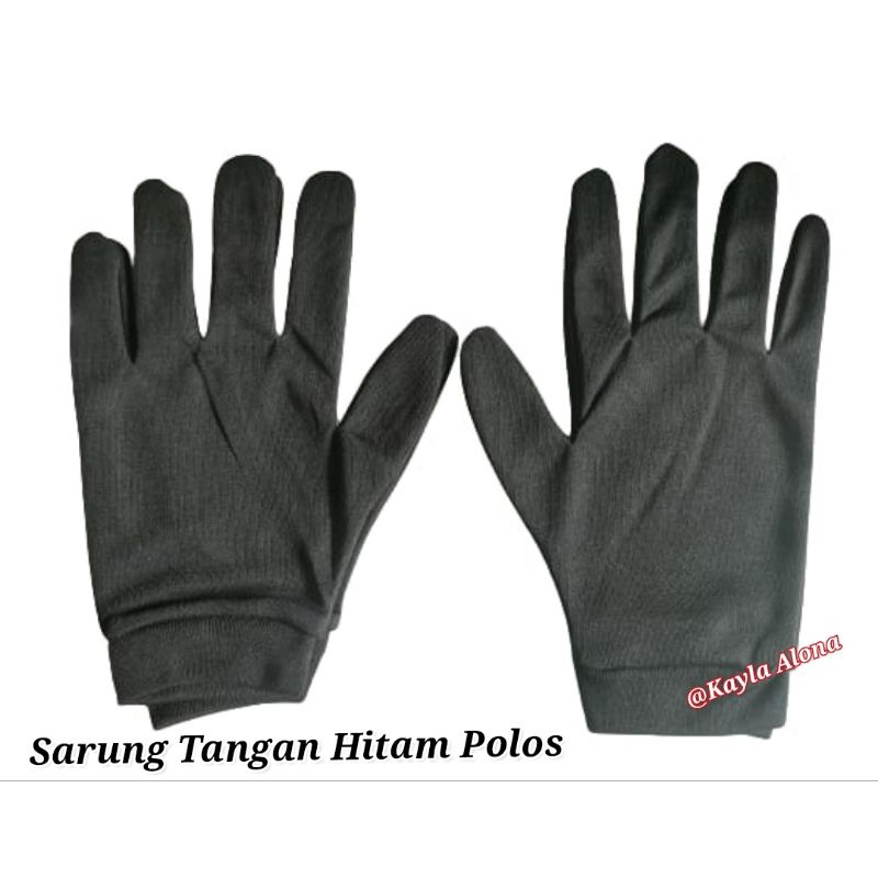 SARUNG TANGAN HITAM POLOS PRORIS PREMIUM untuk Upacara , Baris , Kerja Dll