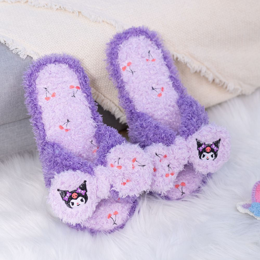 SANDAL KAMAR KUROMI CINNAMOROLL MELODY HELLO KITTY POMPOMPURIN SEPATU RUMAH FLUFFY PITA IMPOR LUCU