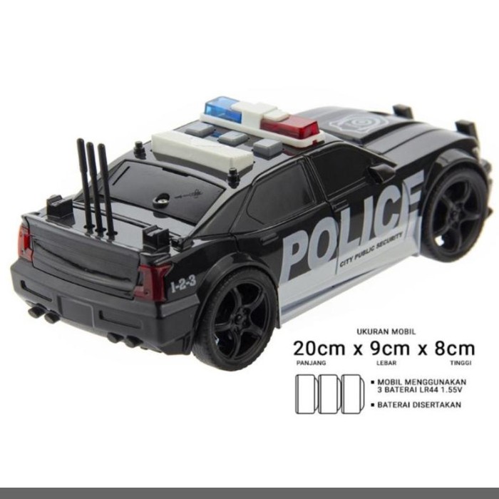 FLASH SALE TOYS KINGDOM CRUZER CITY ACTION FRICTION POWER POLICE CAR LIGHT SOUND TERMURAH