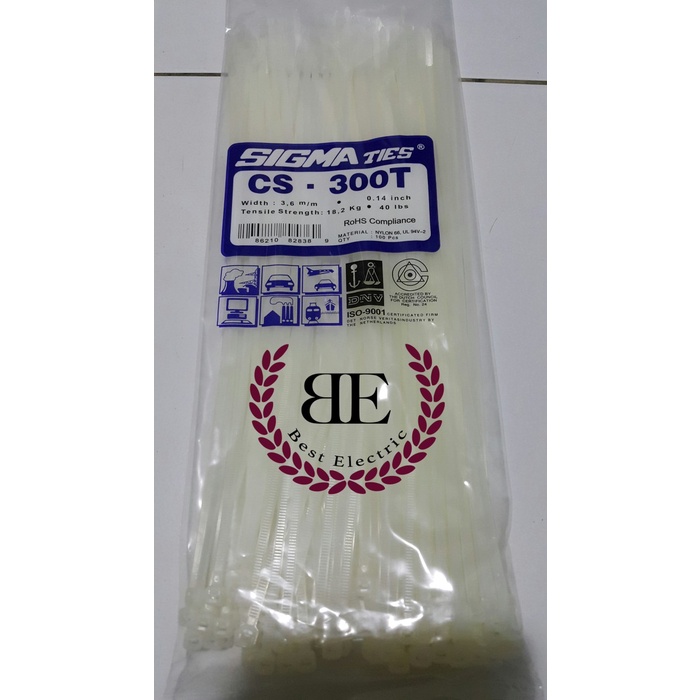 

Terlaris Kabel Ties / Kabel Tis / Cable Tie Cs 300 T Putih 30 Cm Sigma Cs300T