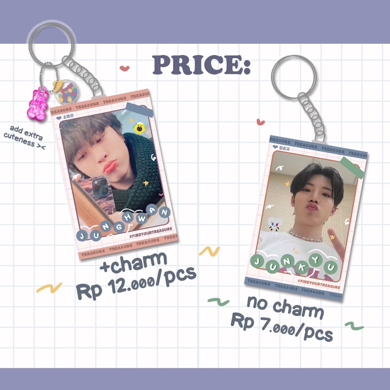 TREASURE KEYRING CUTE BOYFRIEND PART 2 KEYCHAIN TREASURE MAKER YG GANTUNGAN KUNCI BOYFIE TREJO