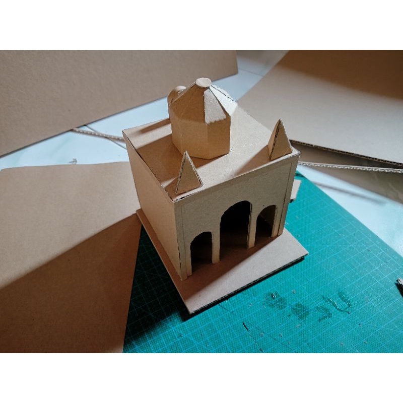 Prakarya Miniatur Masjid Dari Kardus