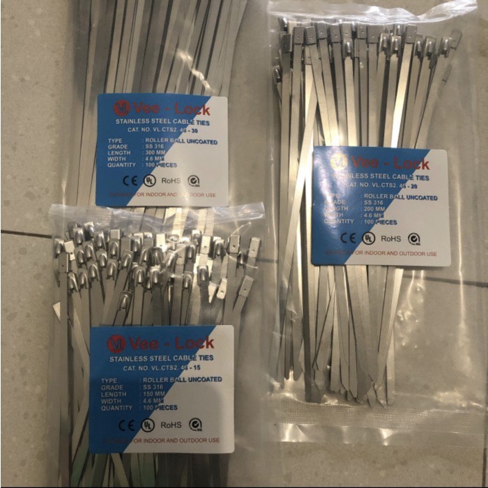 

Terlaris Cord Stainless Cable Ties - Kabel Tis Stainless 4.6 - Pesanan