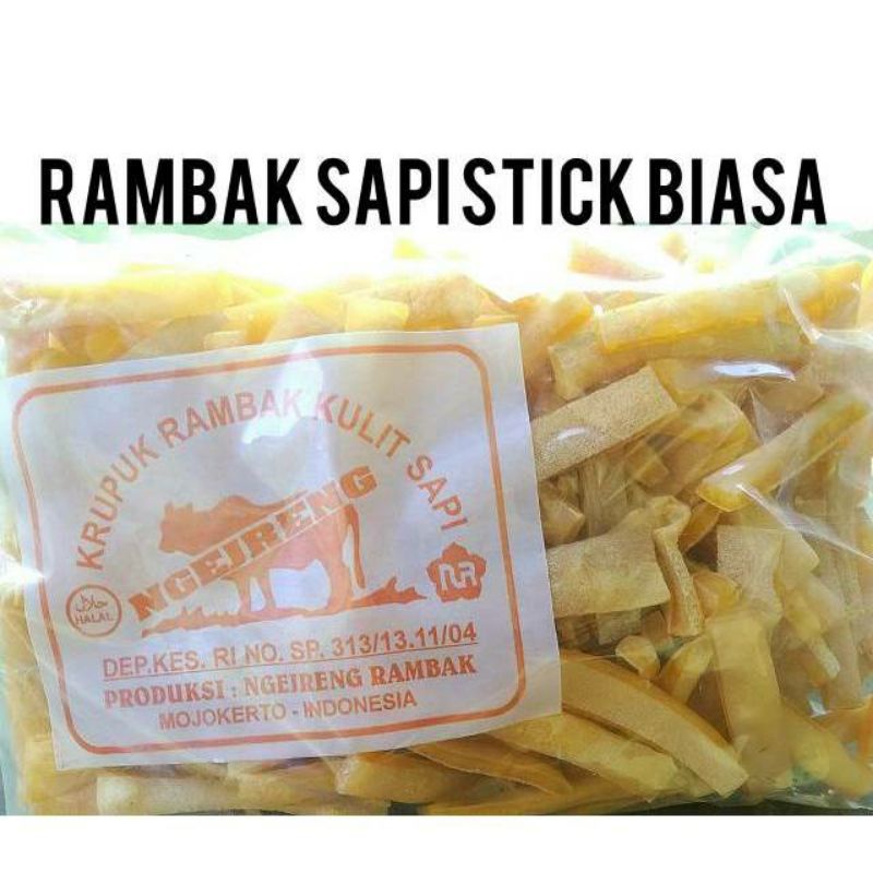 

Krecek Rambak stick biasa 500 gram per bungkus