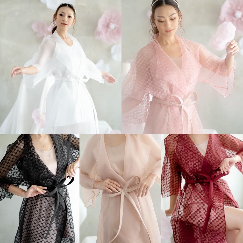 TERLARIS Alma Robe- FAE Collection- Kimono Organza Pengantin Bride Robe Wedding Robe Pita READY