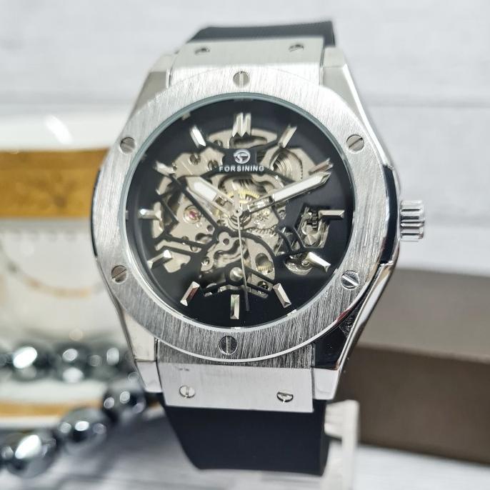 Jam Tangan Pria Original Forsining Velocity Automatic Otomatis Karet