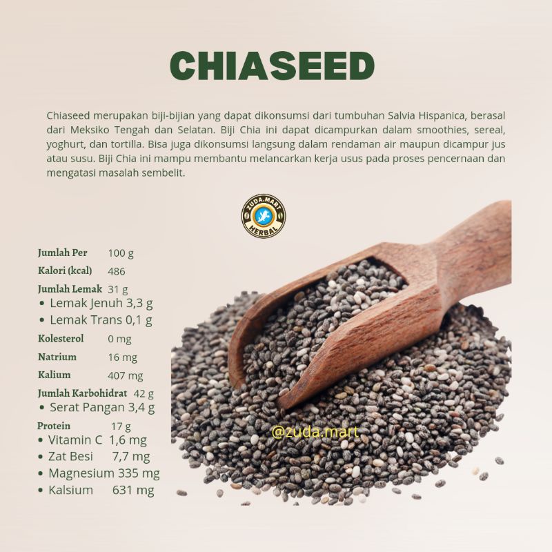 

Chiaseed/ Biji chia 100 gram