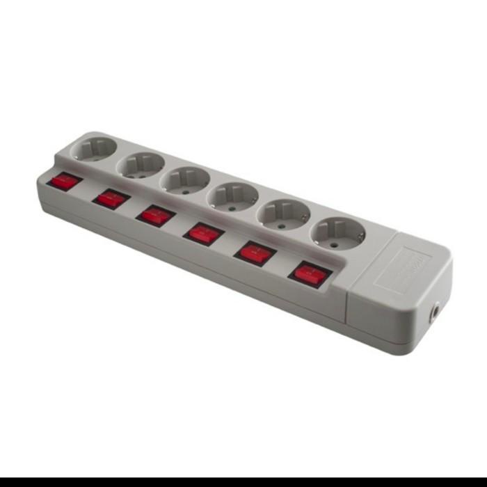 Stop Kontak 6Lubang + Saklar Uticon