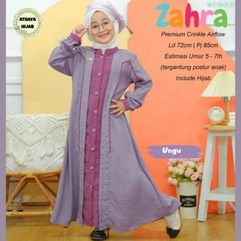 GAMIS/DRESS ANAK ZAHRA SET DRESS