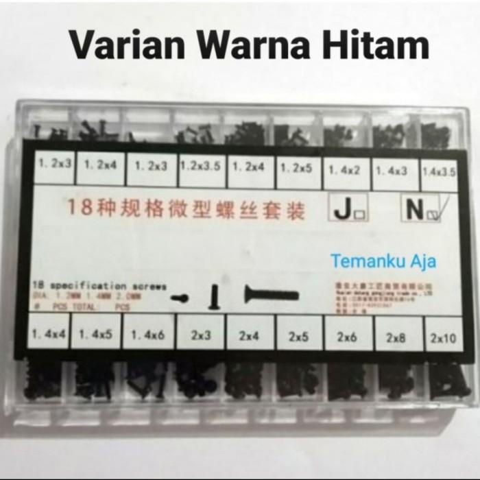 Sekrup Baut Kecil Mikro + Obeng Servis Reparasi Kacamata Jam Tangan