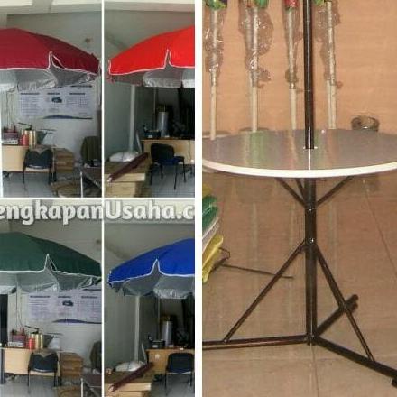 Meja Bulat Payung Tenda