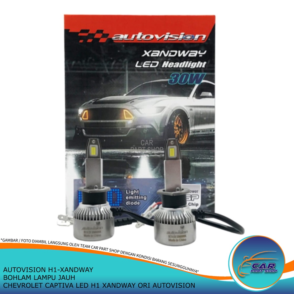 BOHLAM LAMPU JAUH CHEVROLET CAPTIVA LED H1 XANDWAY ORI AUTOVISION