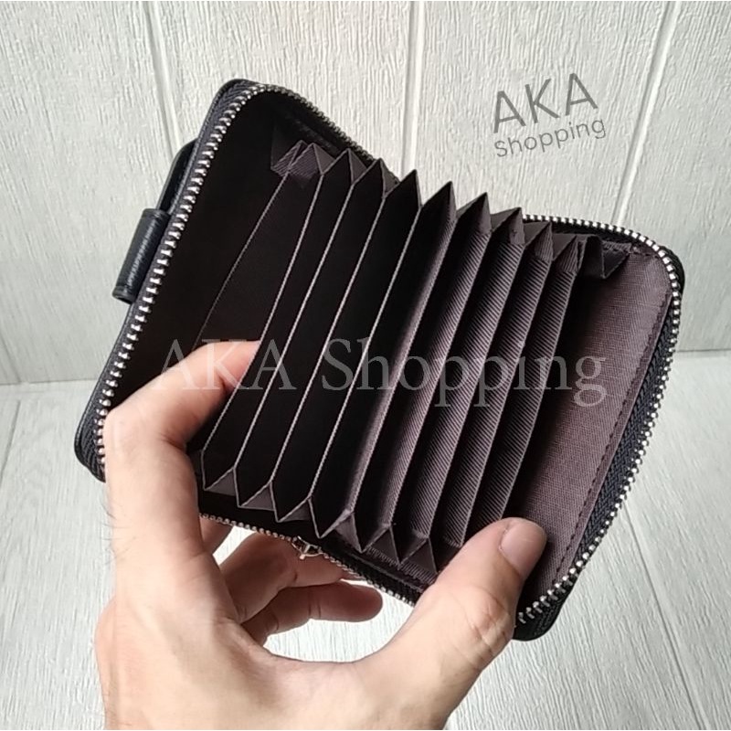 [DK DKR02]Dompet Kartu Resleting Kulit ORIGINAL BRANDED