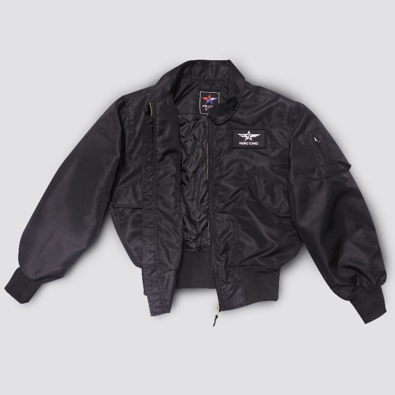 TERBARU jaket bomber pria Pasific flames black hawk flight jaket cwu 45