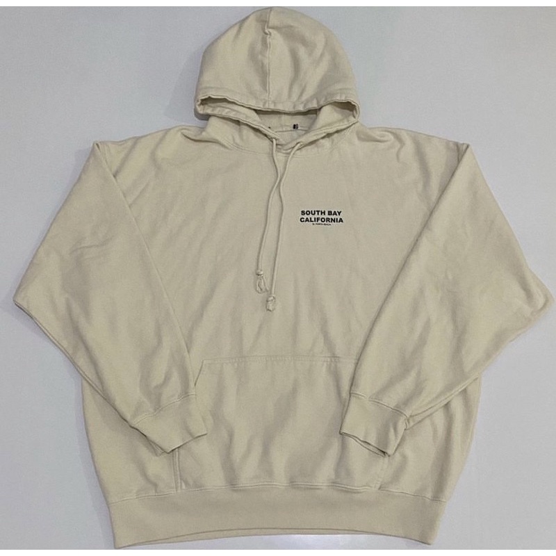 brandy melville beige off the lip hoodie