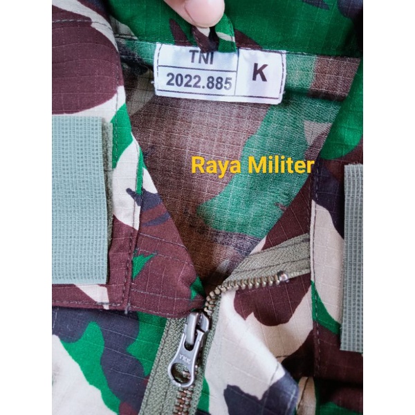 ORI 100%. Baju PDL TNI jatah terbaru. saku miring + pelkro