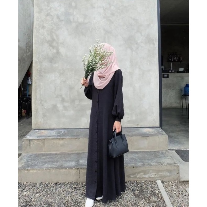 NAURA DRESS MAXY CRINGKEL AIRFLOW GAMIS FULL KANCING