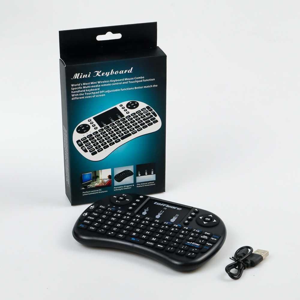 Taffware Mini Keyboard Wireless 2.4GHz dengan Touch Pad &amp; Mouse - i8