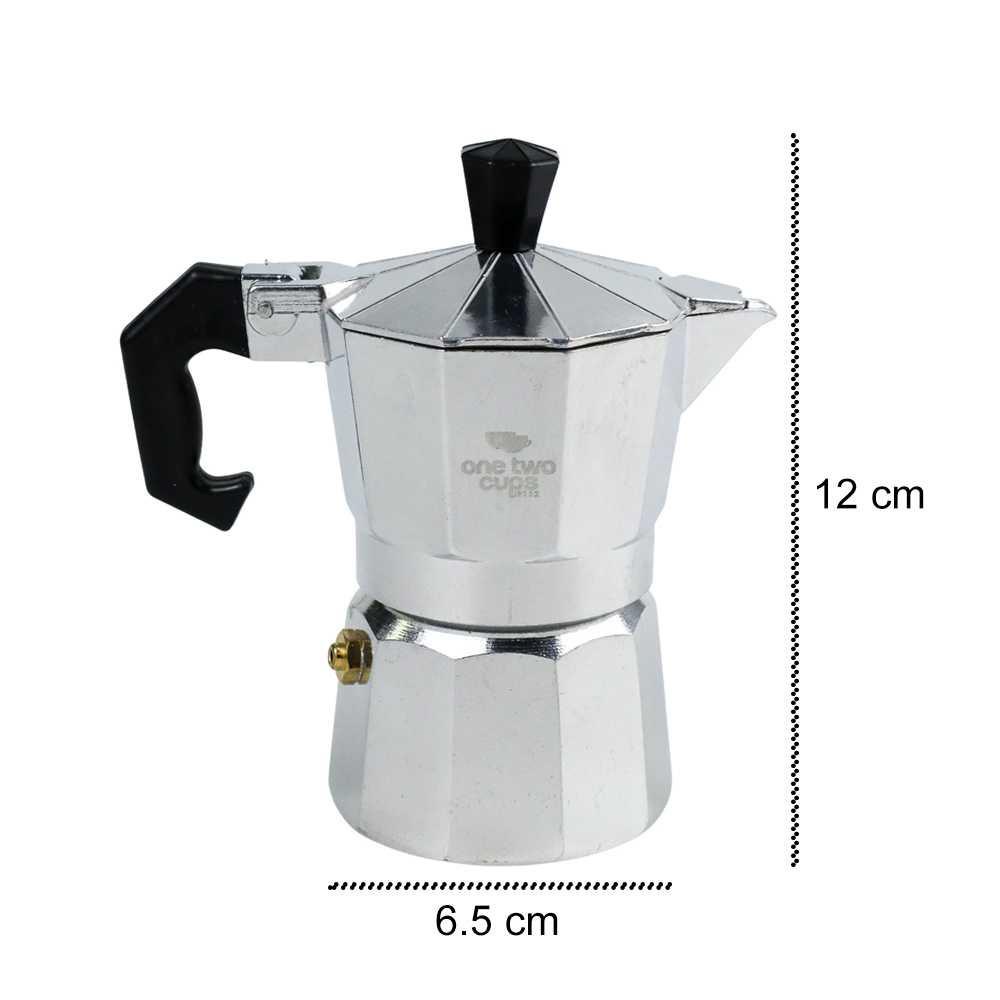 One Two Cups Espresso Coffee Maker Moka Pot Teko Filter - JF112