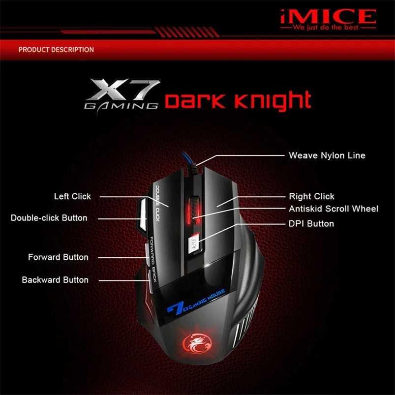 iMICE Set Keyboard Gaming with Mouse RGB Backlit Waterproof Wired N-300