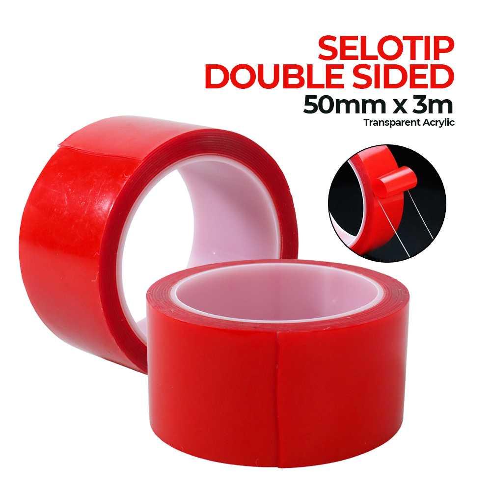 XY Selotip Double Sided Tape Transparent Acrylic 3m - HL878