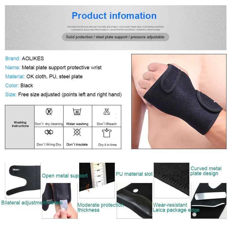 AOLIKES Pelindung Pergelangan Tangan Adjustable Wrist Protector 1 PCS A-1676 Alat Olahraga Alat Olahraga Pelindung Bayi Pelindung Bayi Pelindung Matras Pelindung Matras Aksesoris Telinga Aksesoris Telinga Aksesoris Olahraga Aksesoris Olahraga Pelindung Ip