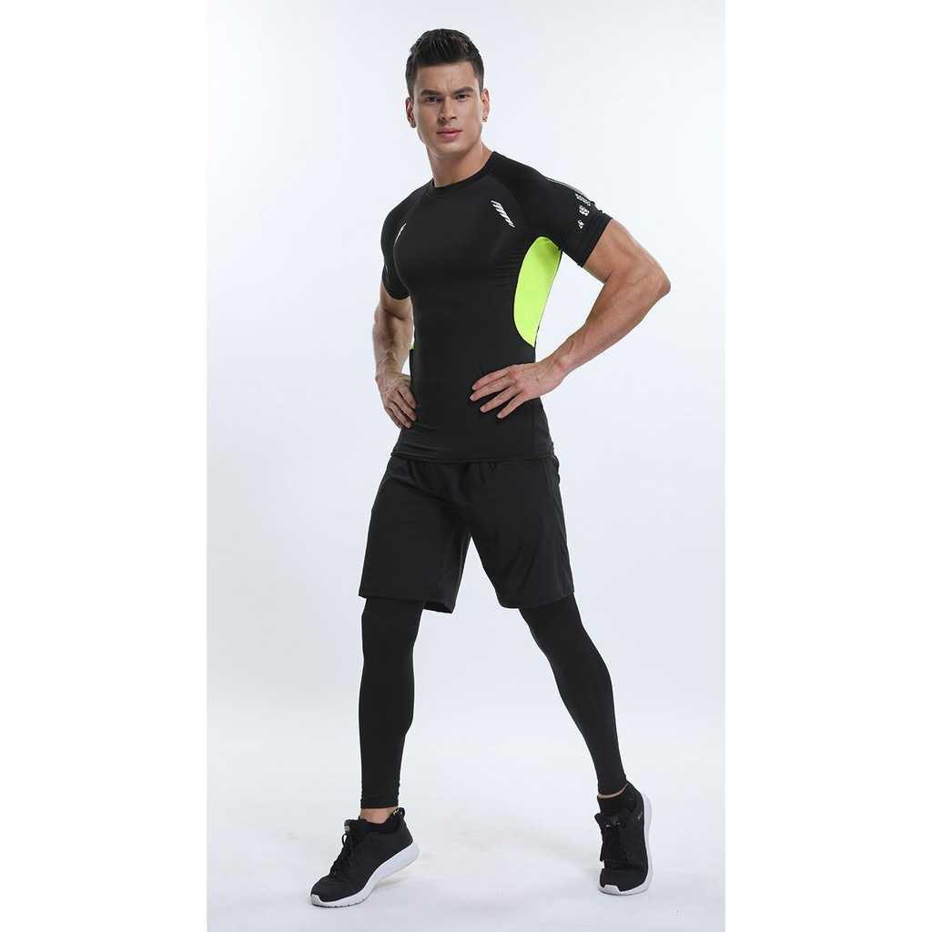 PSVteide Kaus Celana Pria Long John Tracksuit Workout Quick Dry Y001