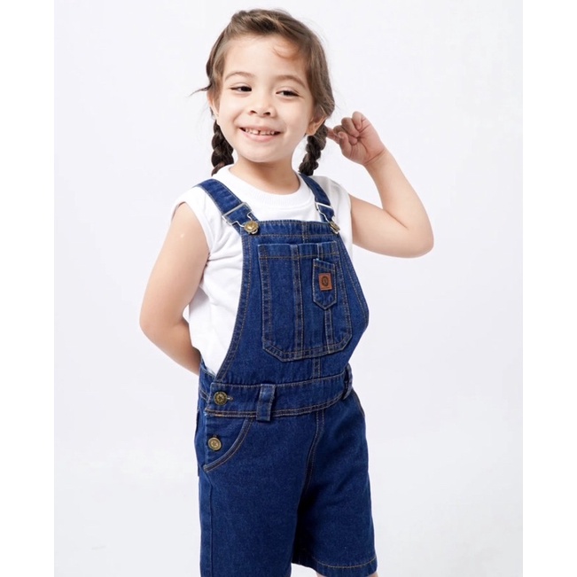 Playdate Overall Jeans Anak Cowo Cewe 1 sampai 4 Tahun Celana Kodok Balita