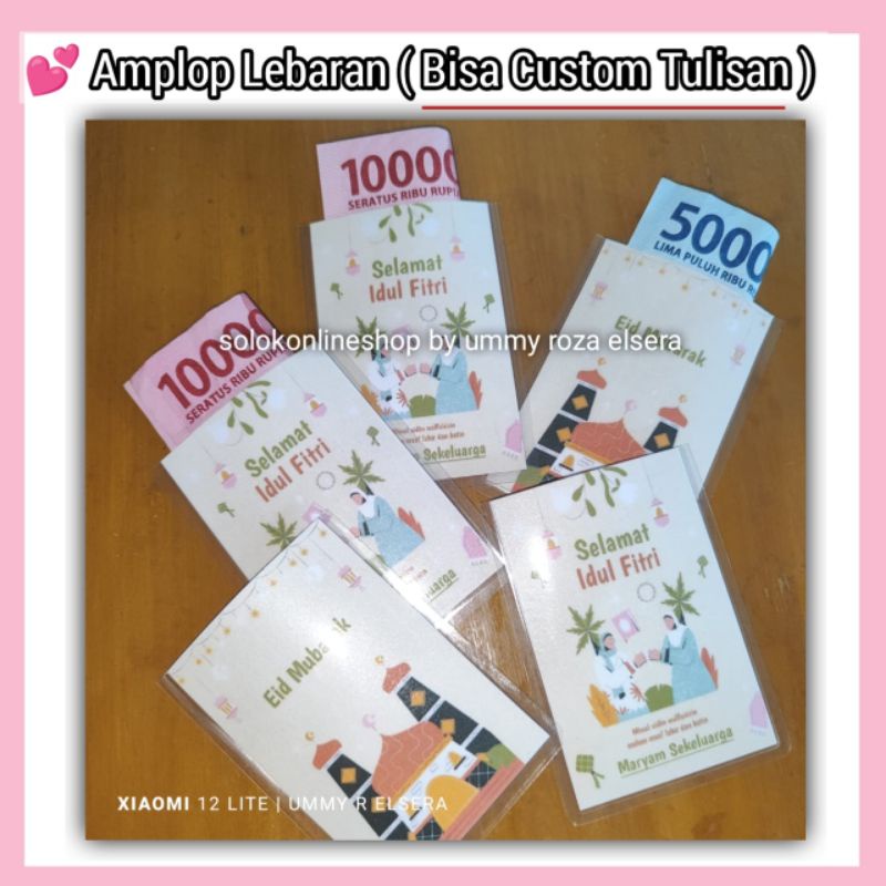 

24 PCS AMPLOP LEBARAN SPESIAL CUSTOM TULISAN