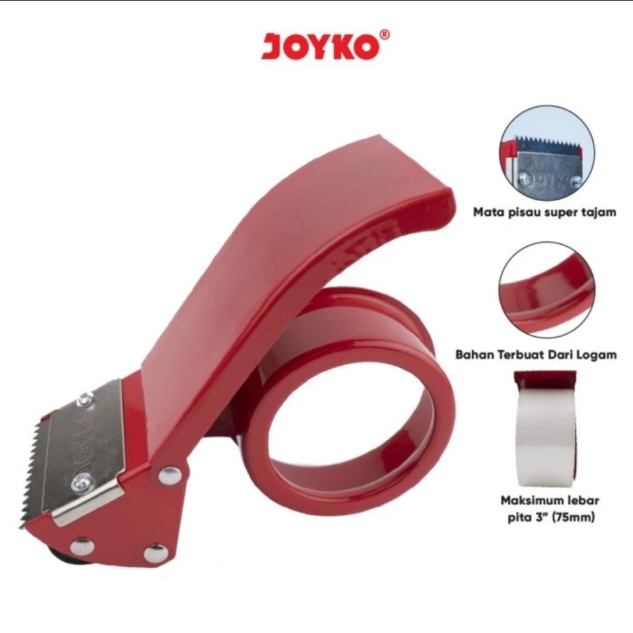 

Tape Cutter Dispenser 2" Body Besi Rumah Pemotong Lakban JOYKO TD-2S