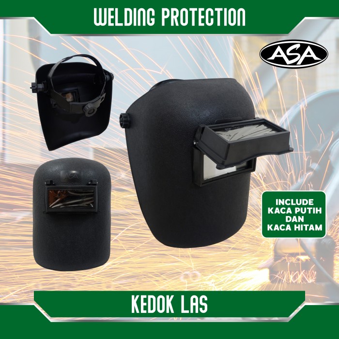 Terlaris Topeng Las Tebal (Termasuk 2Pc Kaca Putih Hitam)