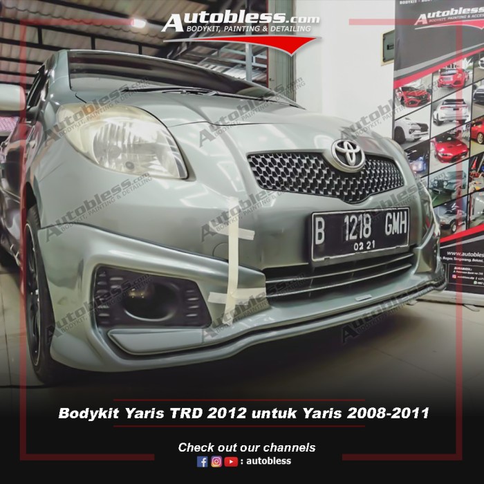 Bodykit Depan Toyota Yaris 2012 Adaptasi 2006 TRD Plastik Grade A