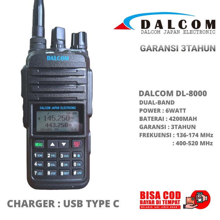 [Talkie] Ht Dalcom Japan Dl-8000 Dual Band Ori Walkie Talkie [4Ds40F]