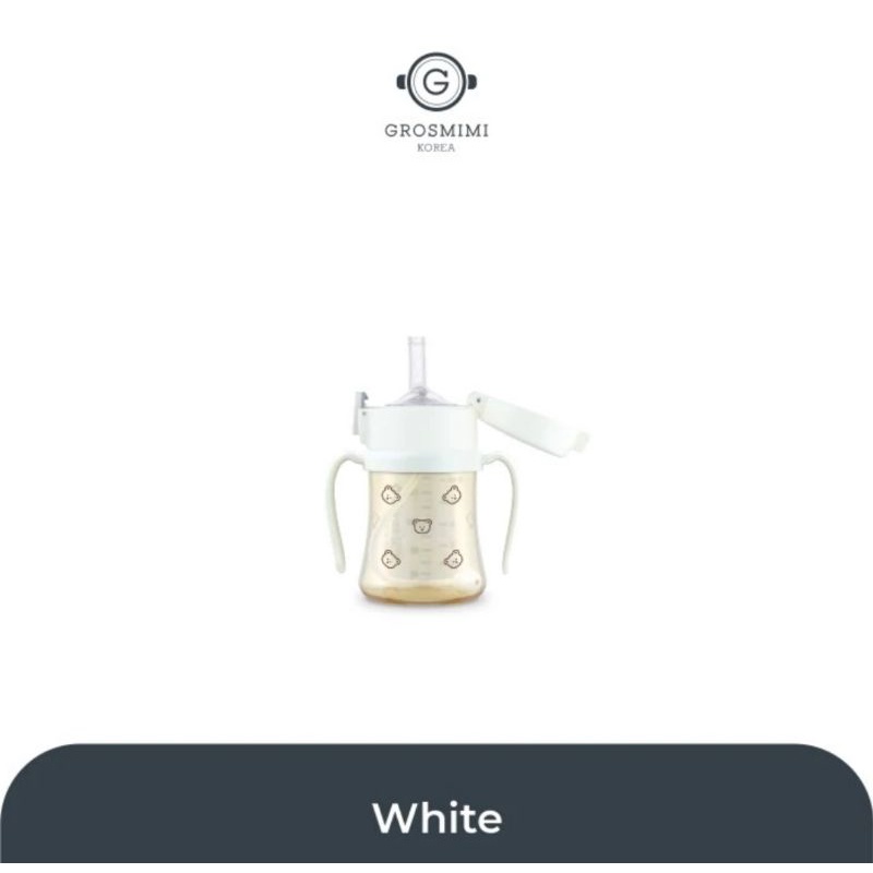 GROSMIMI PPSU Olive Weighted Straw Cup 200ml 300ml