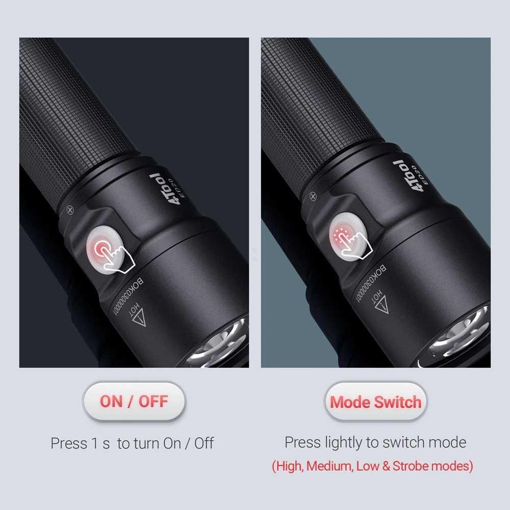 Senter LED - ED20 Flashlight Rechargeable Senter Led Super Terang Senter Kepala Super Terang Senter Super Terang Laser Jarak Jauh Senter Mini Senter Cas Senter Swat Senter Kepala Luby Senter Kepala Dony Lampu Senter Kepala Senter Police